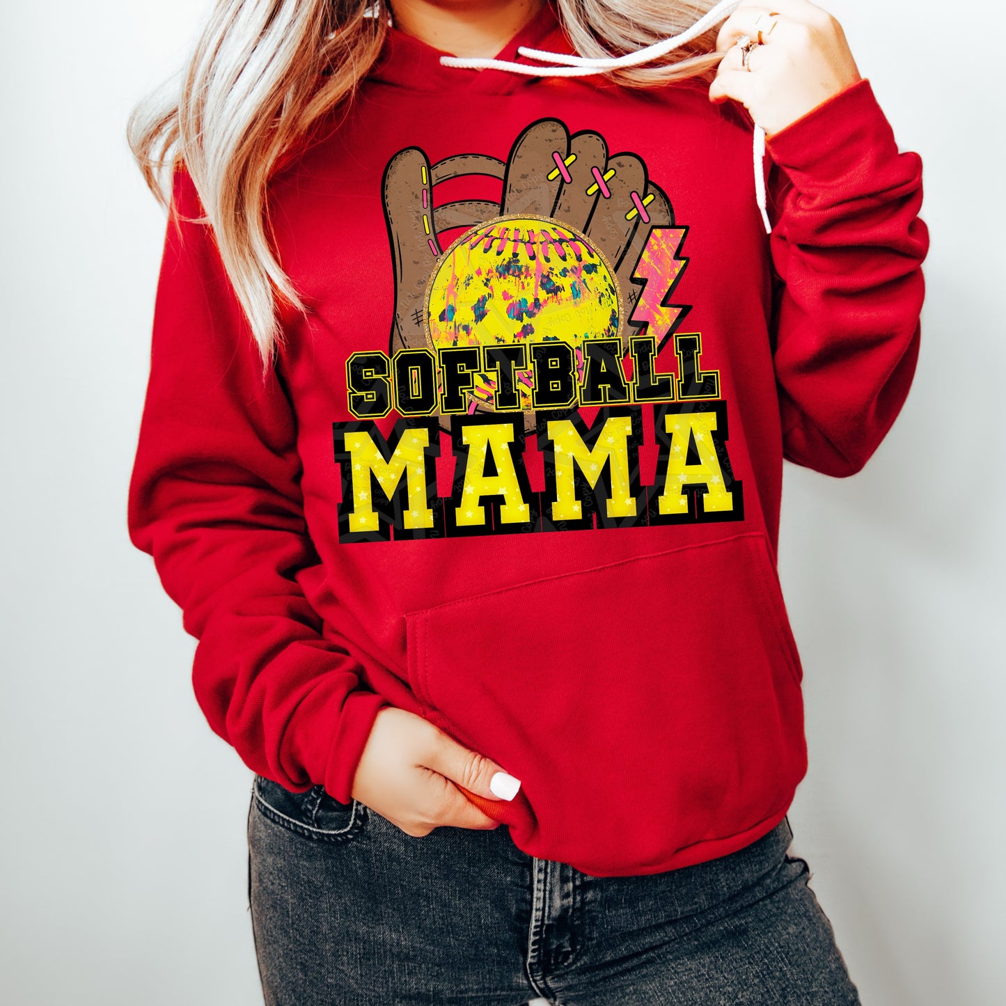 Softball mama DTF Transfer (Fabrics)