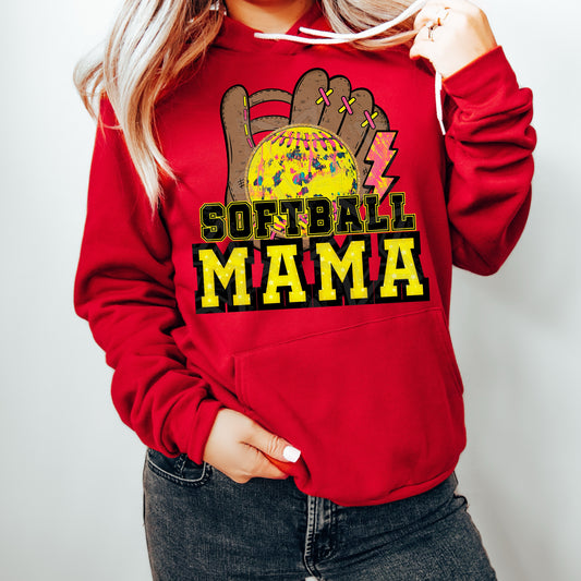 Softball mama DTF Transfer (Fabrics)