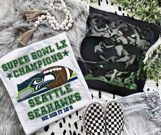 Seahawks champions DTF Transfer (Fabrics)