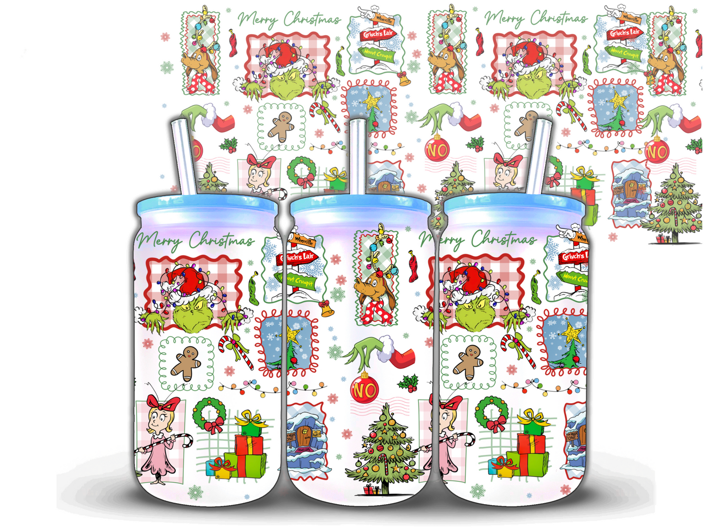 G r i n c h Lair 16 oz UV DTF Wrap