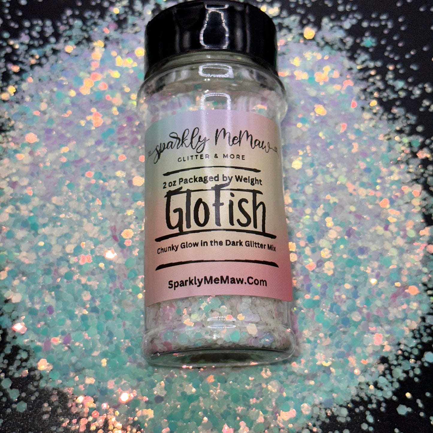 GloFish Glow in the Dark Chunky Glitter Mix
