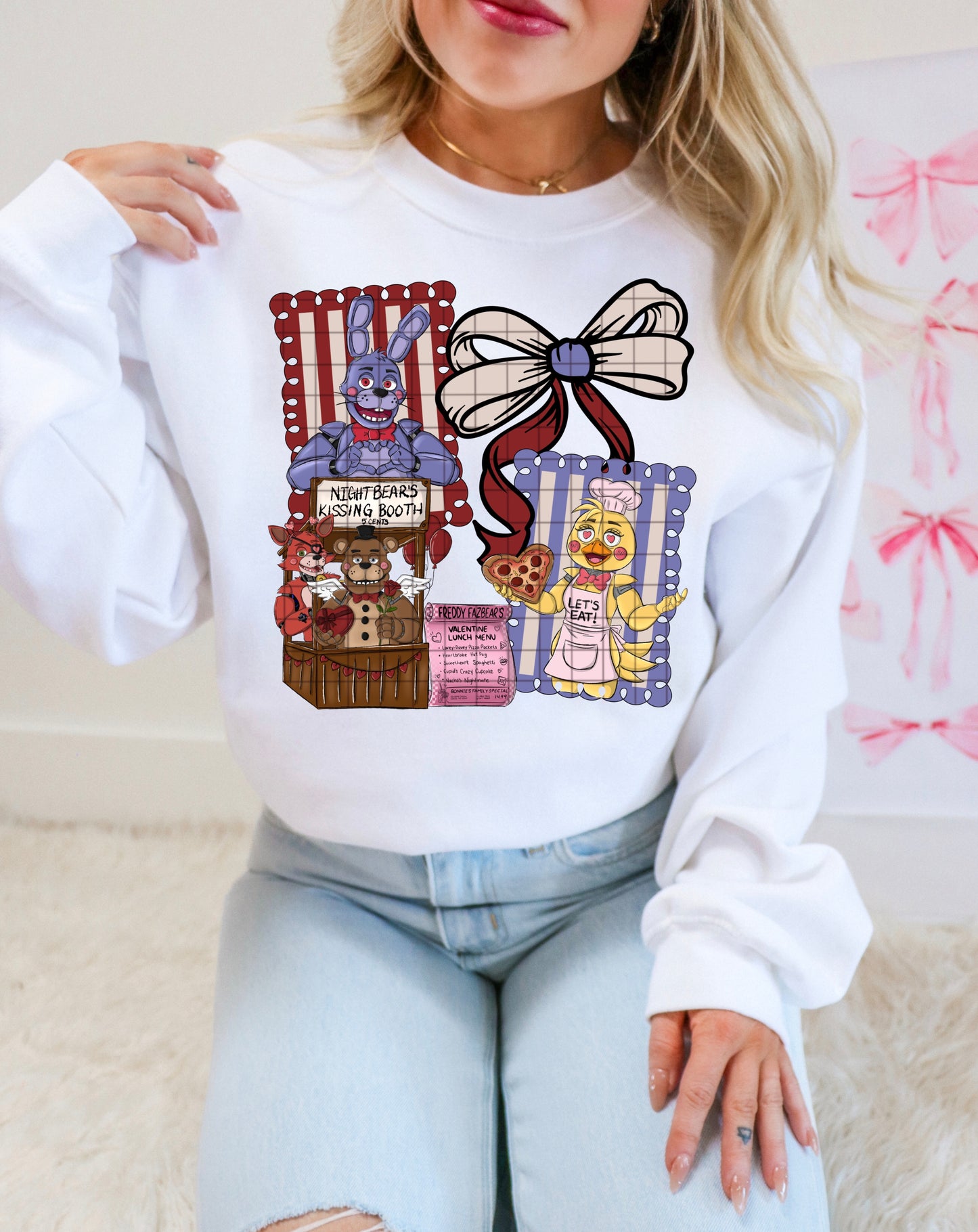 Five Nights Valentine Coquette Collage DTF Transfer