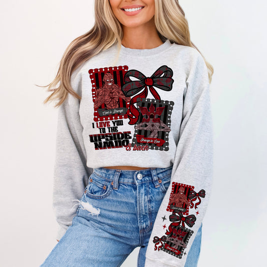 I Love You To The Upside Down & Back DTF Transfer (Front print)