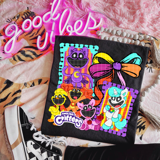 Smiling Critters DTF Transfer