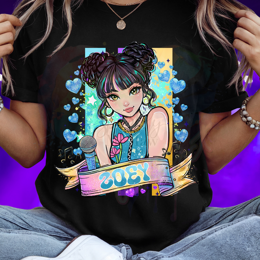 Zoey inspired DTF Print (Fabrics only) 2$ print deal