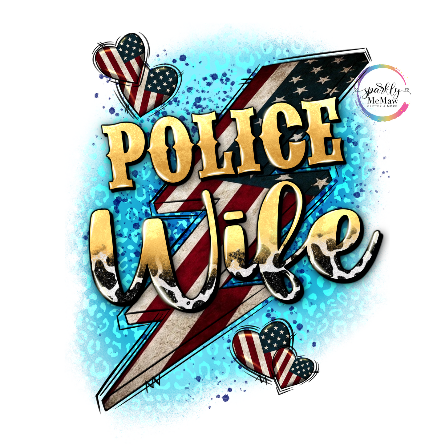 Police Wife UV Decal