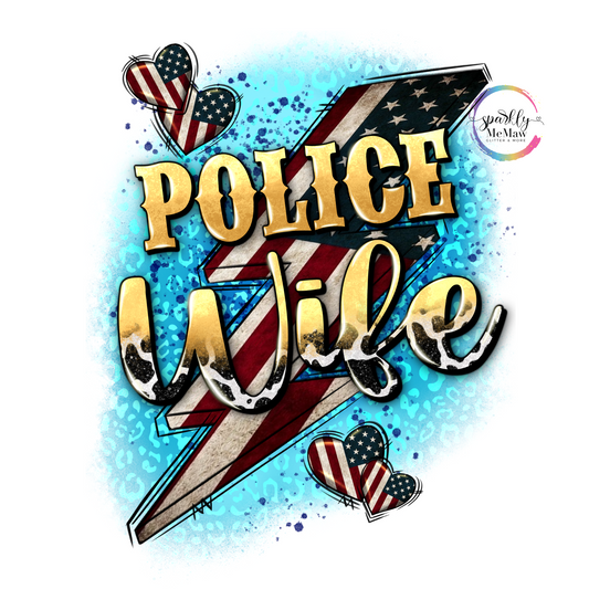 Police Wife UV Decal