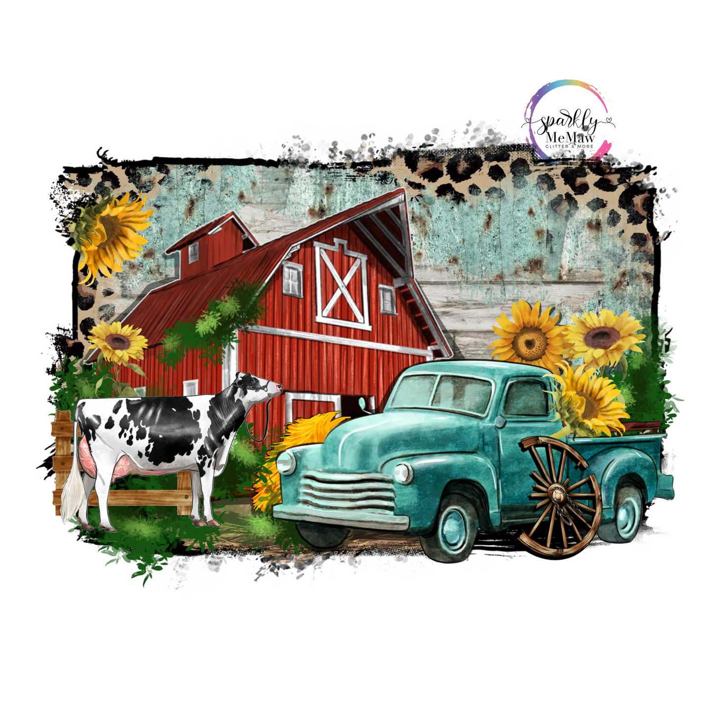 Rustic Country Barn UV Decal 4 x 5 inches