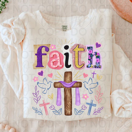 Retro Faith Doodles DTF Transfer