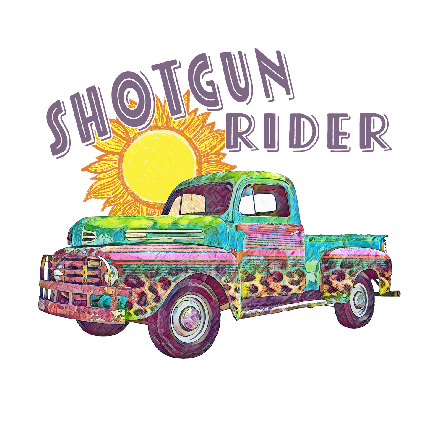 Shotgun Rider UV DTF Decal
