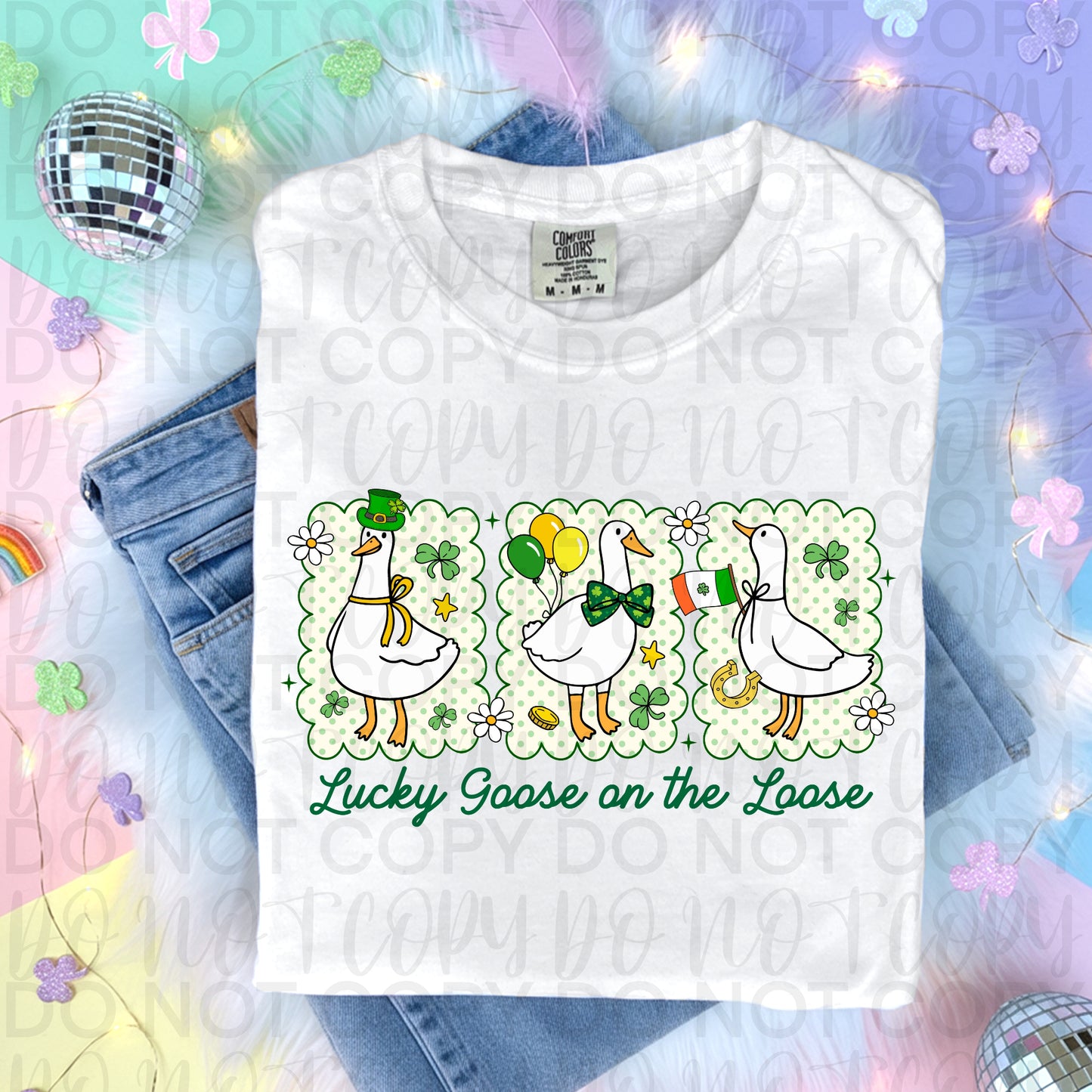 Lucky Goose on the Loose DTF Transfer