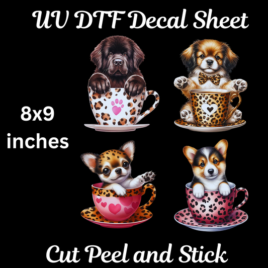 Cuteness Overload UV DTF Decal Sheet 8x9 inches