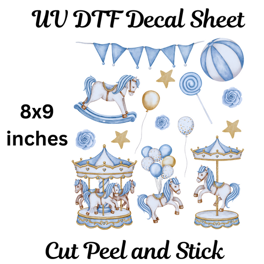 Birthday Boy UV DTF Decal Sticker Sheet 8x9 inches