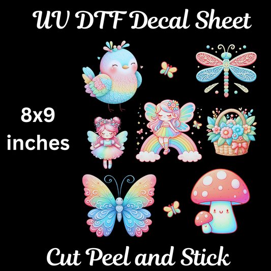 3D Fun Shapes UV DTF Decal Sheet 8x9 inches