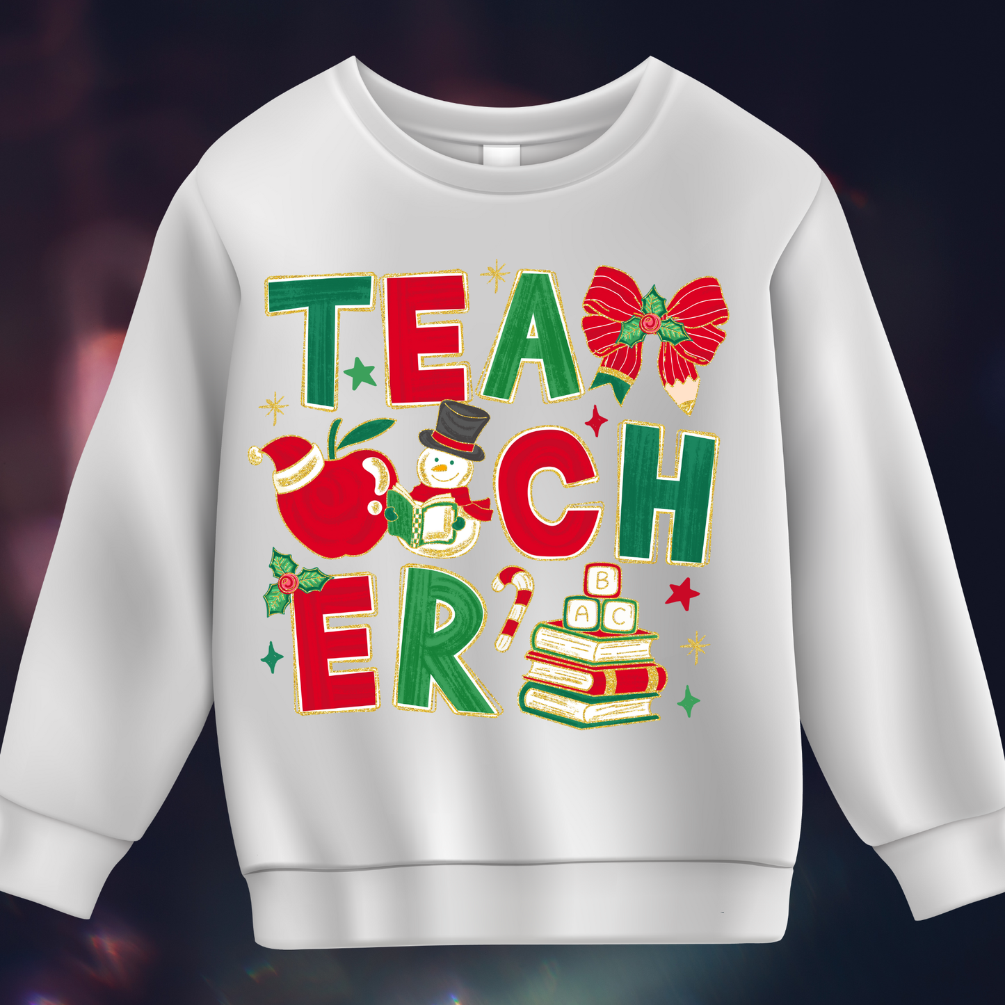 Christmas teacher DTF Transfer (Fabrics Only)