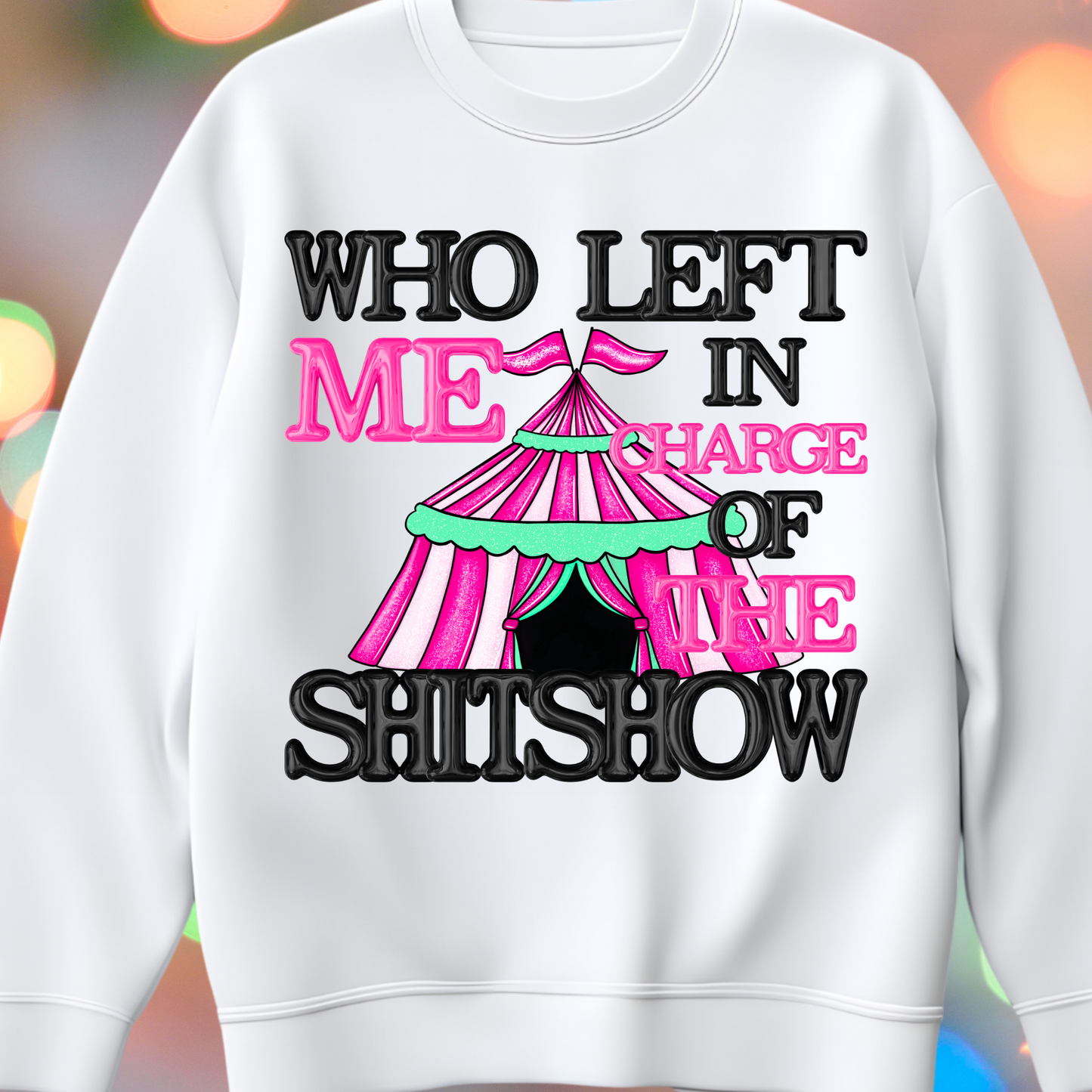 Who left me in Charge DTF Transfer (Fabrics Only)