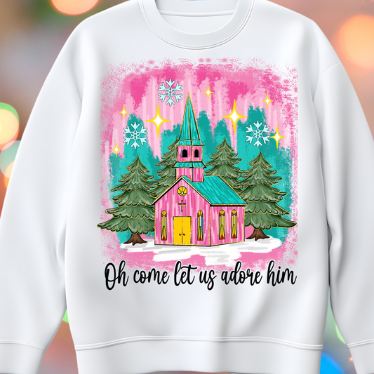 oh come let us adore him DTF Transfer (fabrics only)