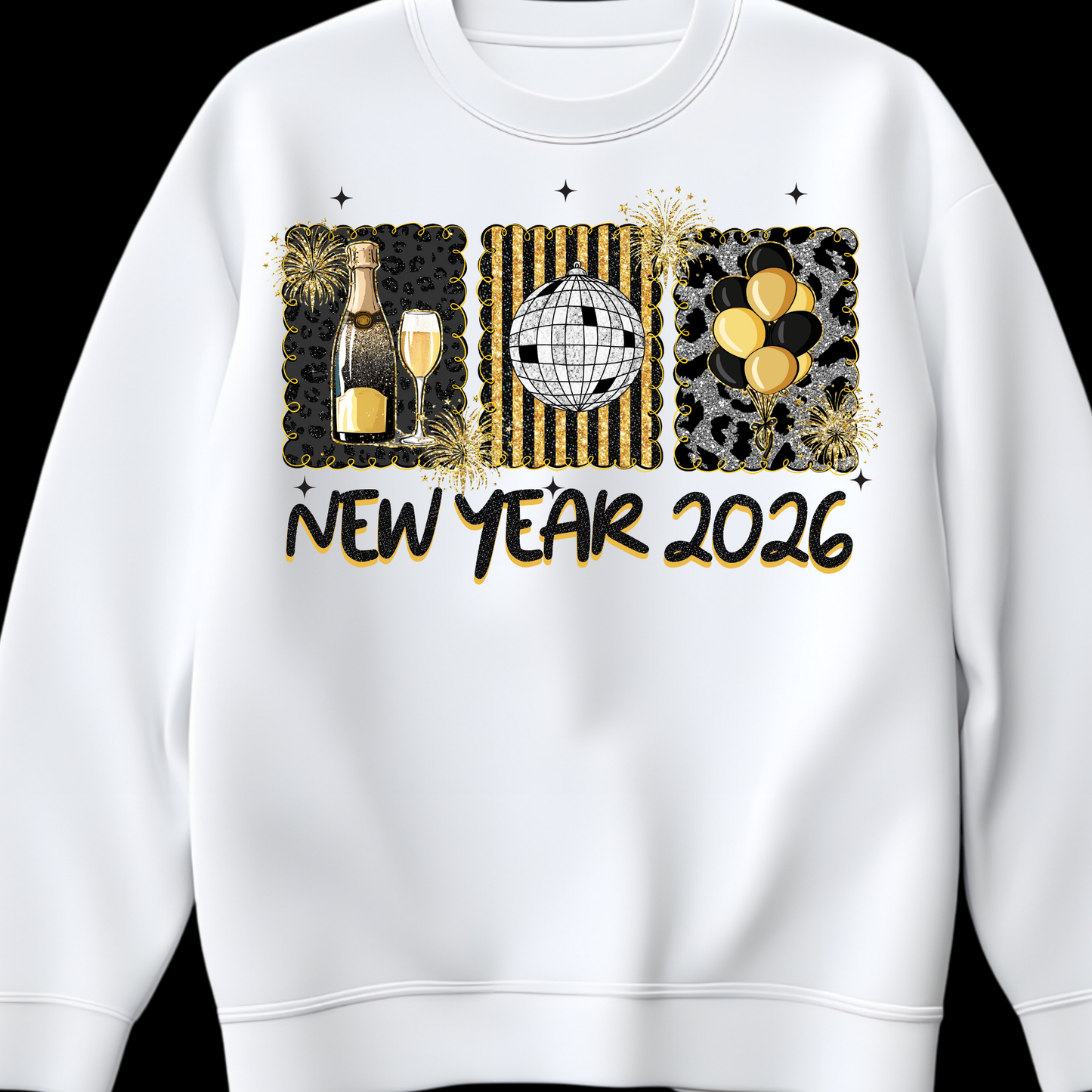 New Year 2026 DTF Transfer(Fabric)