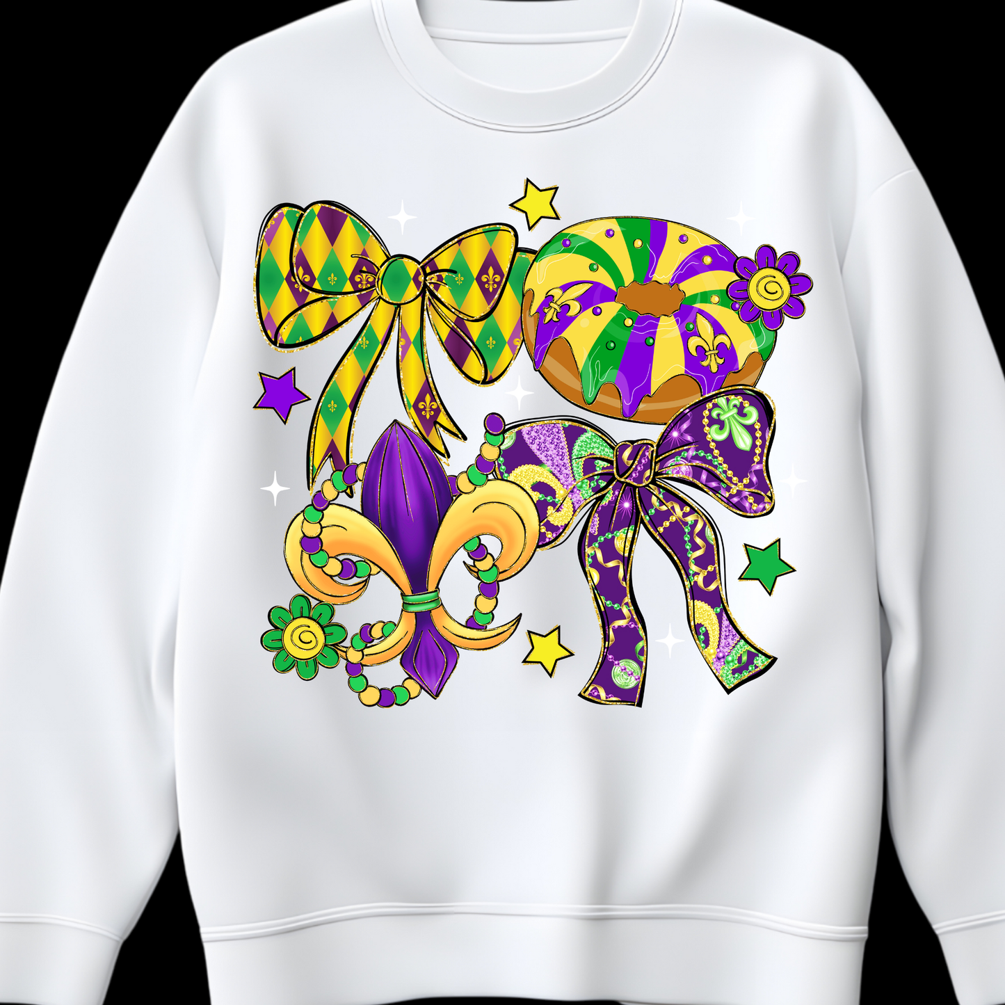 Mardi Gras Coquette DTF Transfer