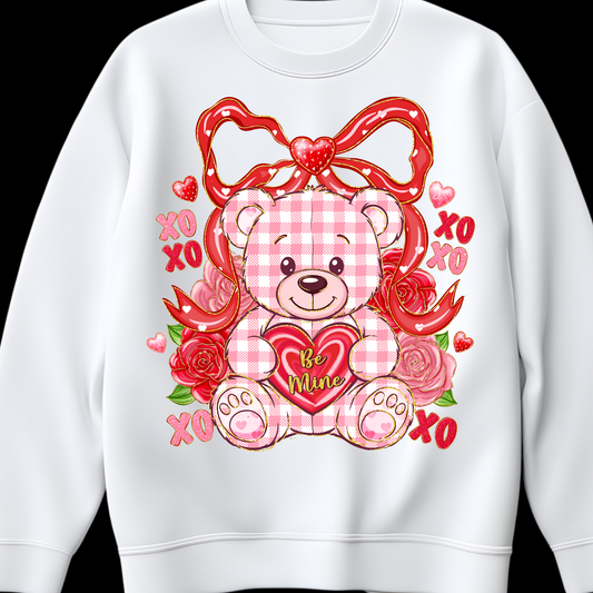 Coquette Be Mine Teddy Bear DTF Transfer