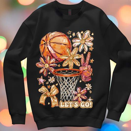 Floral Basketball DTF Transfer