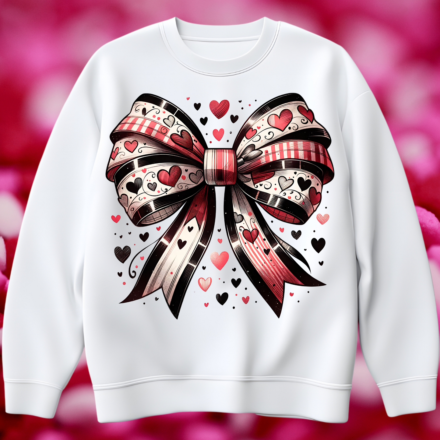 Valentines Day heart Bow DTF Transfer