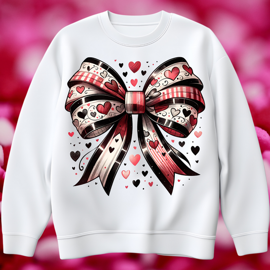 Valentines Day heart Bow DTF Transfer
