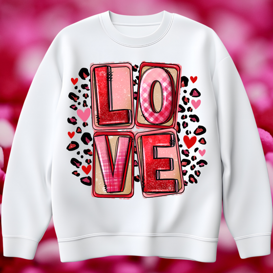 Valentines Day Love Leopard DTF Transfer