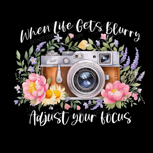 Vintage Camera with Watercolor Floral Arrangement UV DTF Decal