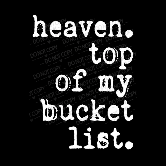 Heaven top of my list uv dtf Decal