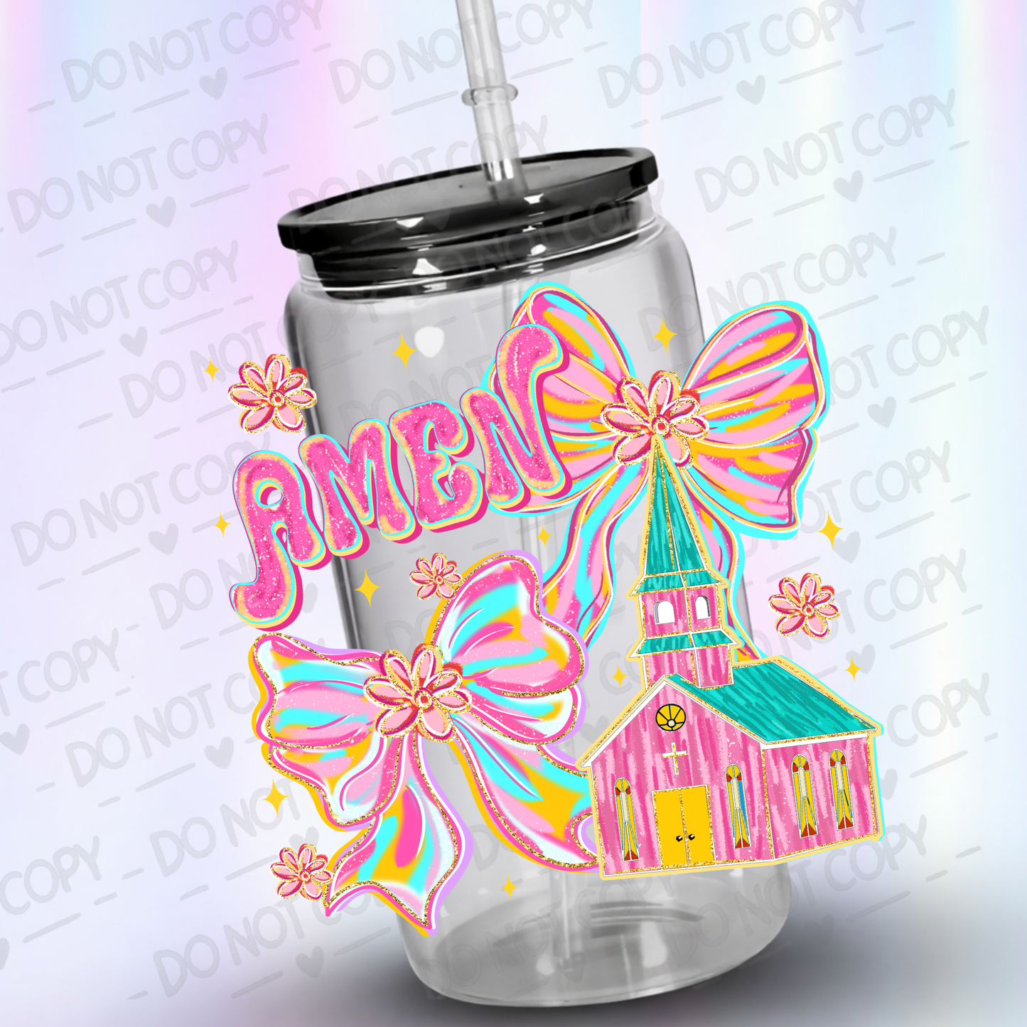 Faith Coquette UV DTF Decal