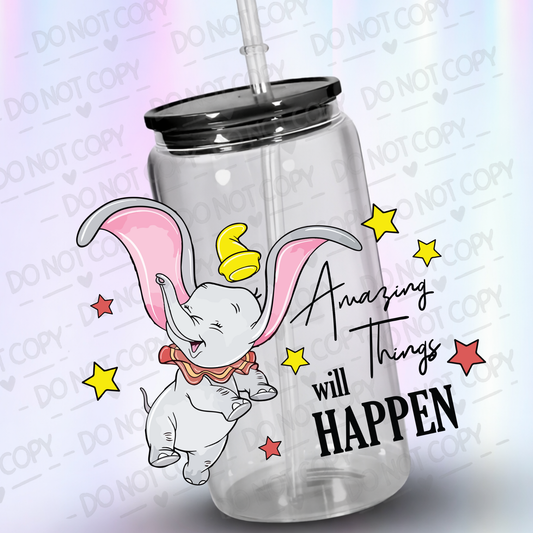 Dumbo-02 black writing UV DTF Decal