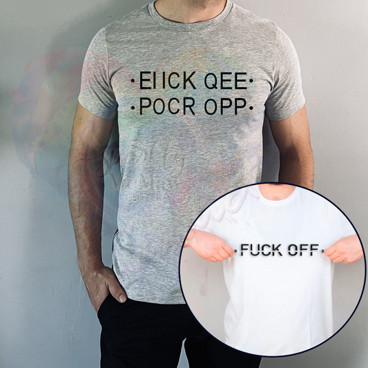 F OFF HIDDEN 2  Ready to Press DTF Transfer (Fabrics only)