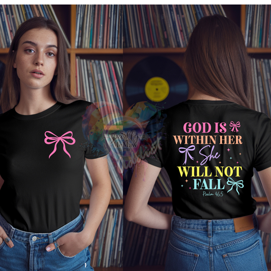 God is Within her Ready to Press DTF Transfer (Fabrics only) (Back and pOcket print)