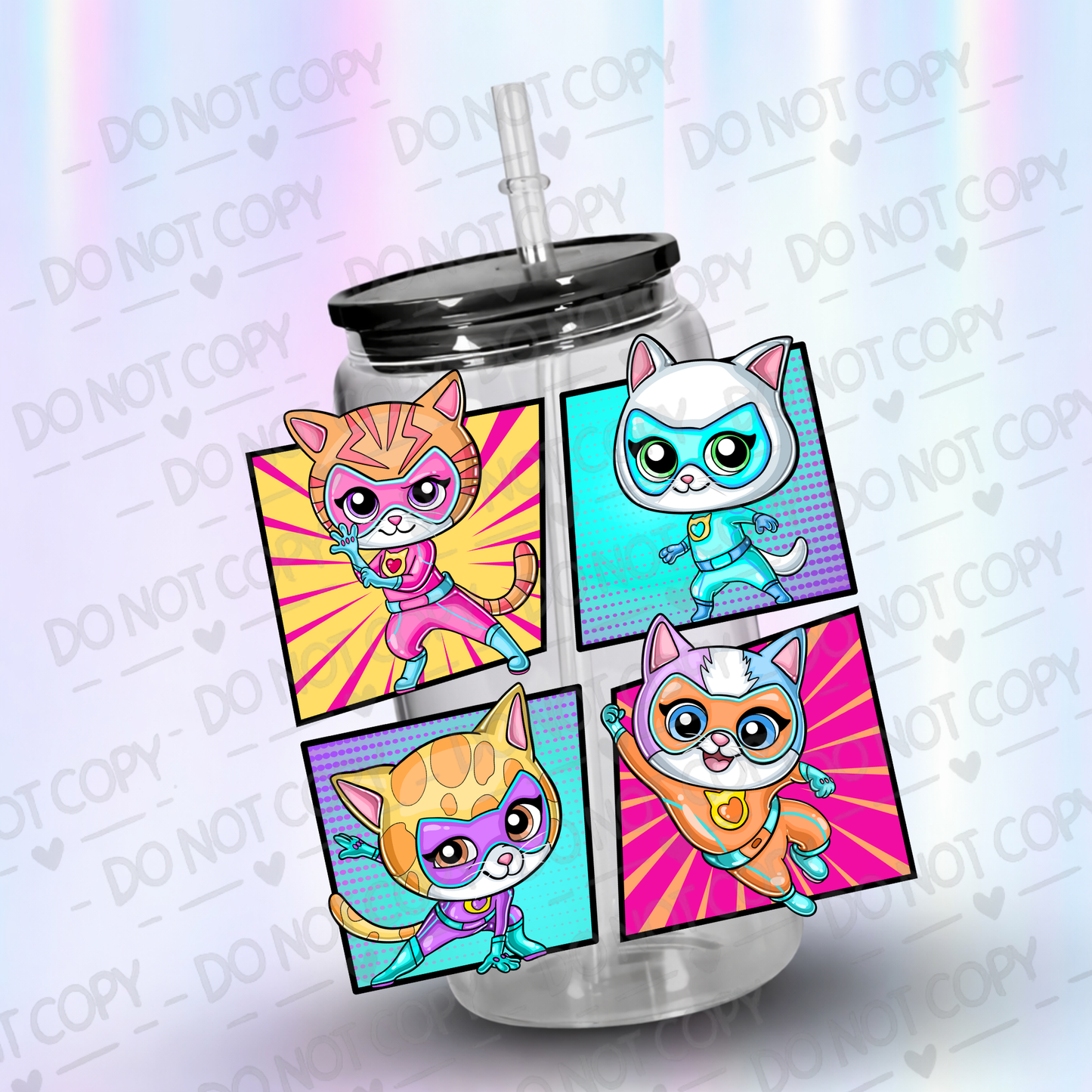 Super Kitties UV DTF Decal
