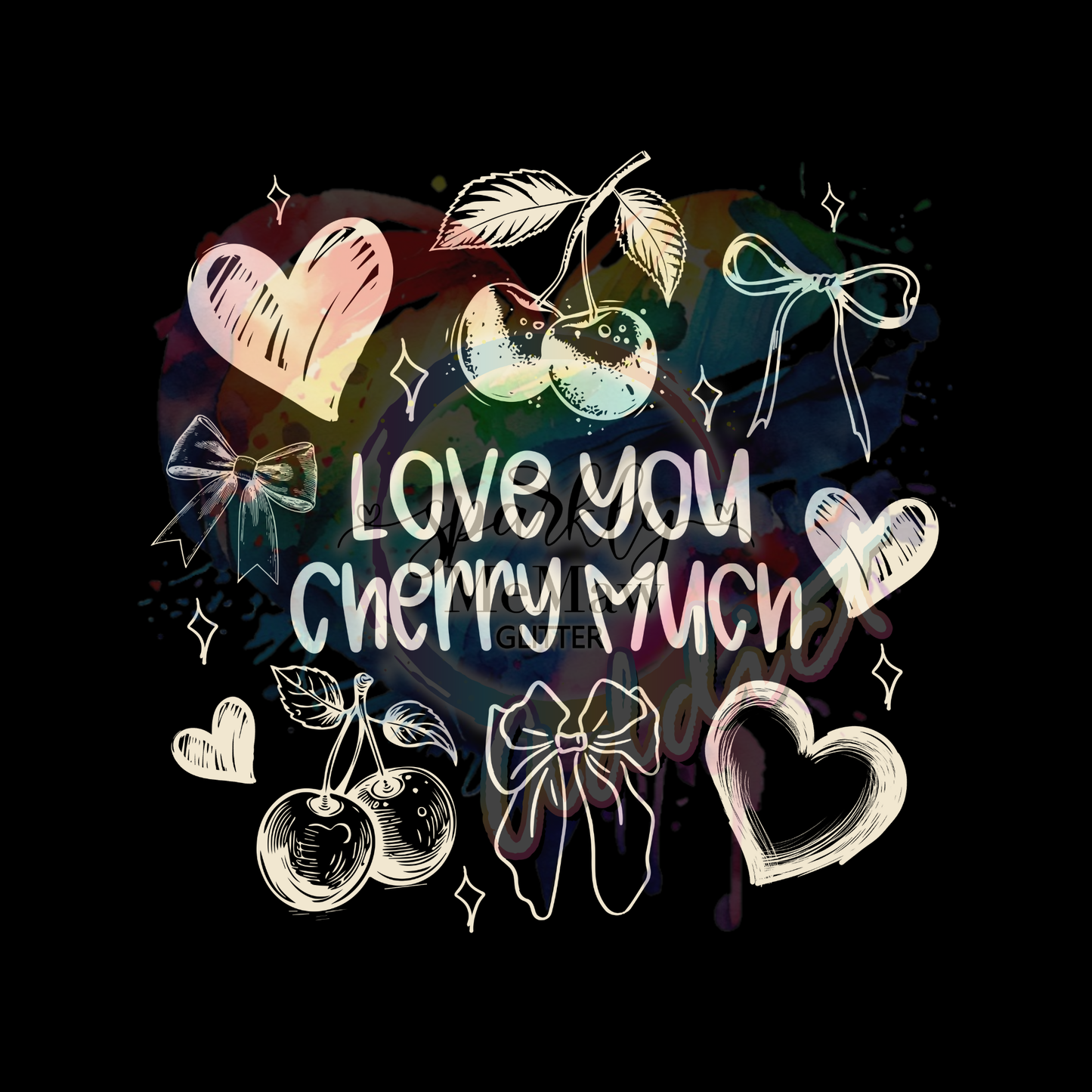 Love You Cherry Much UV DTF Decal