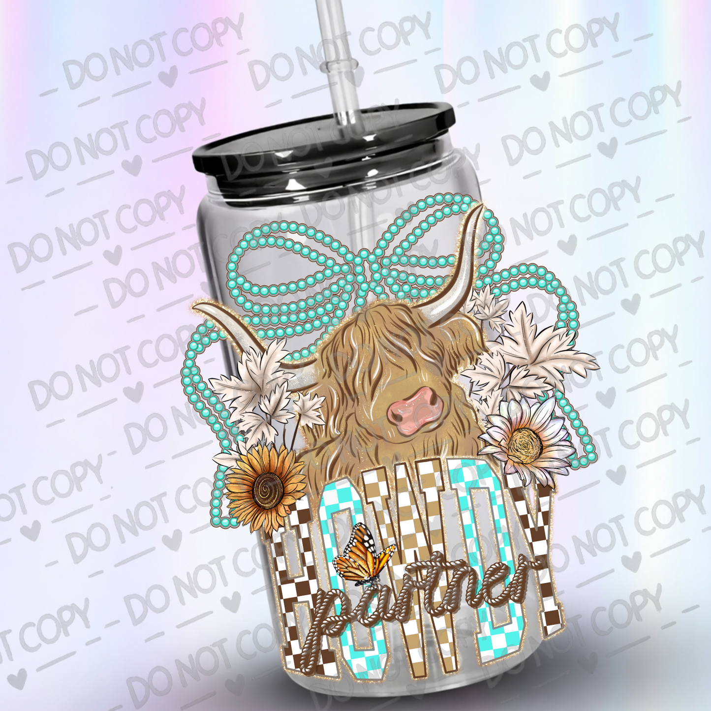 Howdy partner uv dtf decal