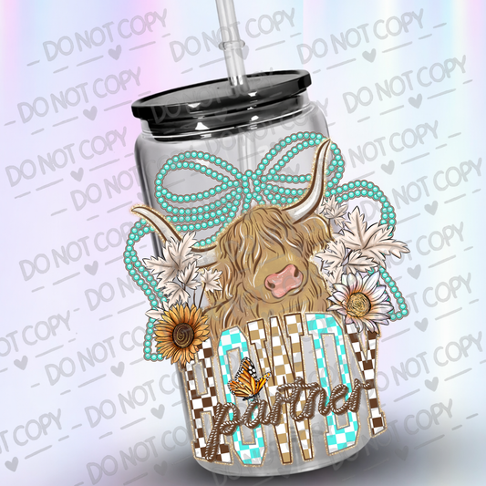 Howdy partner uv dtf decal