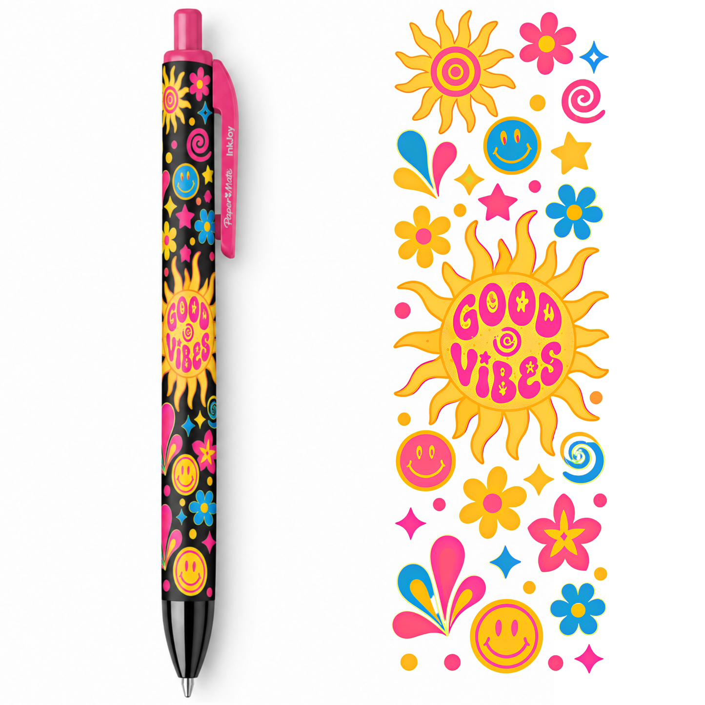 Good Vibes UV DTF  Pen Wrap