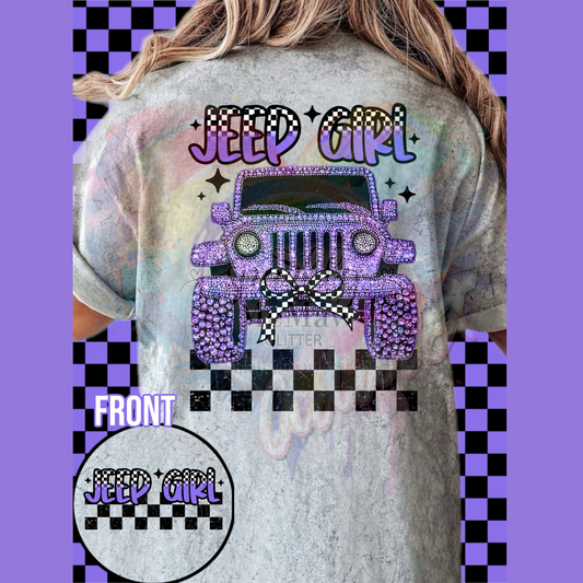 J e e p Girl  Ready to Press DTF Transfer (Fabrics only)