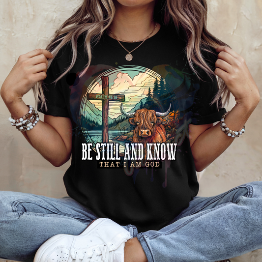 Be still and know 2 Ready to Press DTF Transfer (Fabrics only)