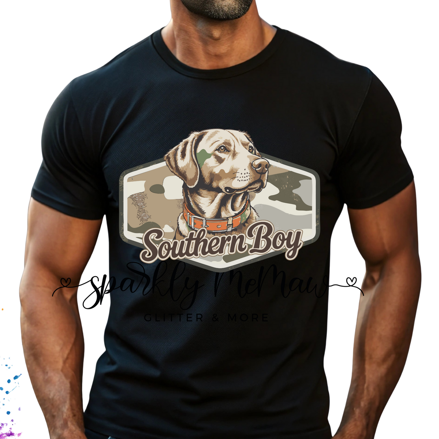 Southern Boy Dog1  Ready to Press DTF Transfer (Fabrics only)