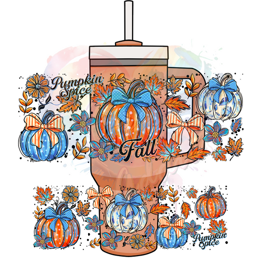 40 oz pumpkin spice  UV  DTF 40 oz wrap