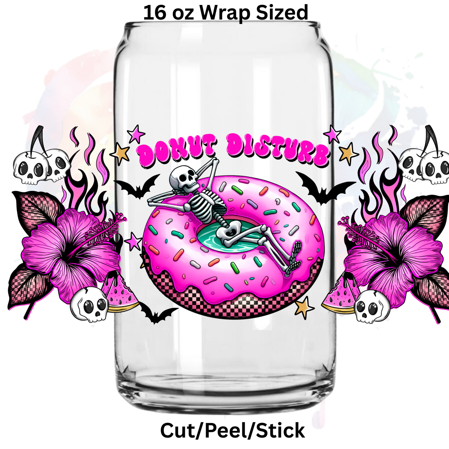 Donut Disturb 1  UV  DTF 16 Oz wrap