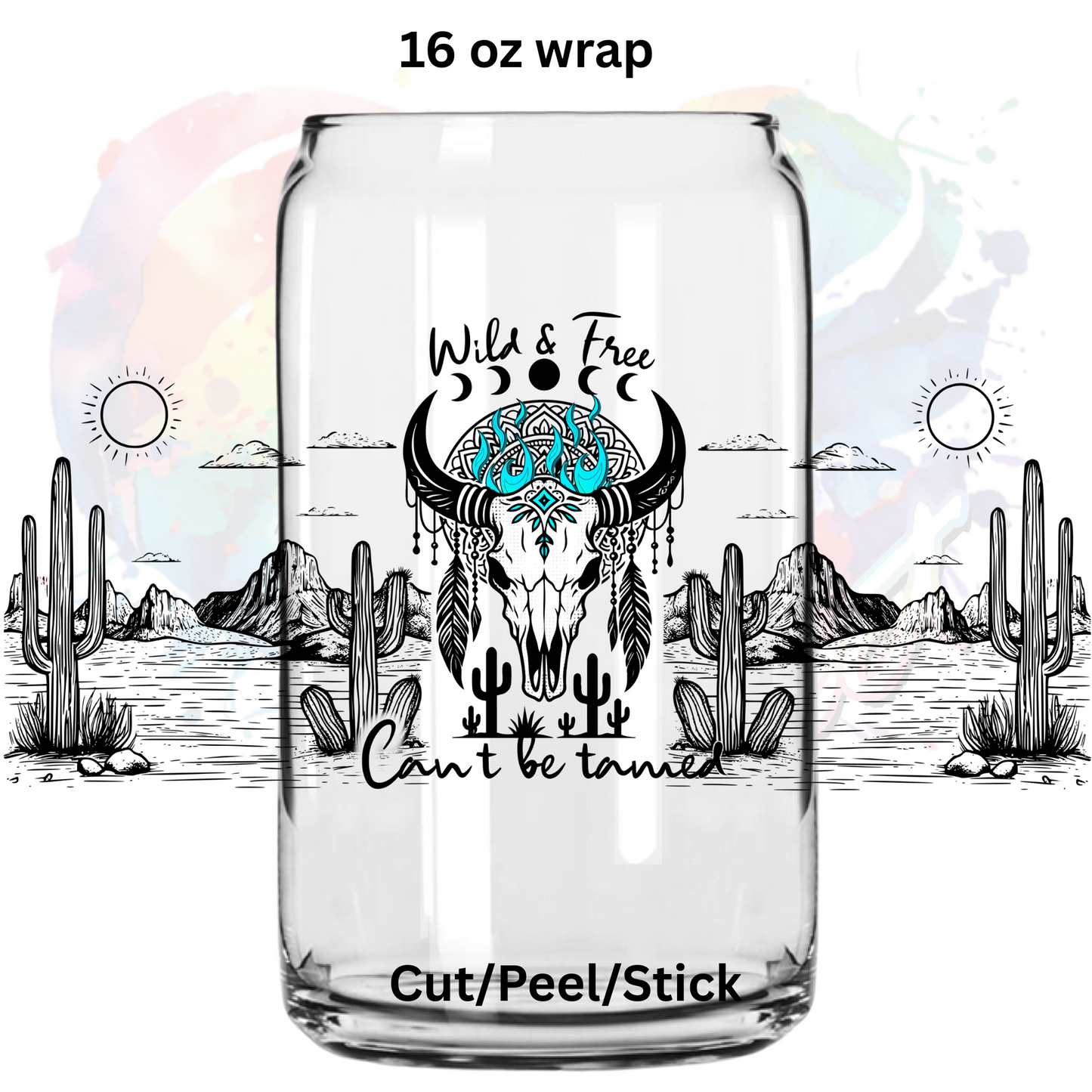 Wild and Free 2 UV  DTF 16 Oz wrap
