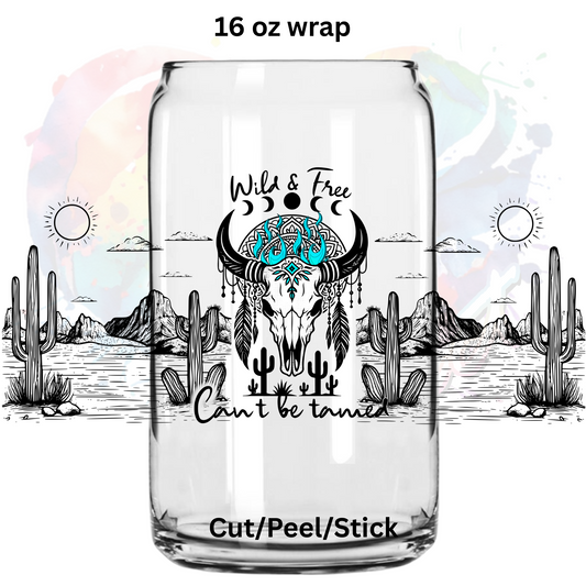 Wild and Free 2 UV  DTF 16 Oz wrap