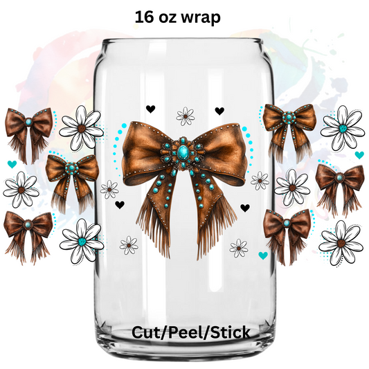Cowboys Bow Wrap  UV  DTF 16 Oz wrap