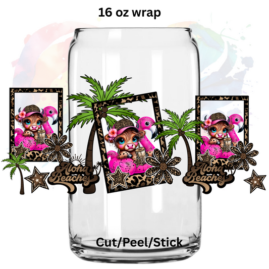 Aloha Beaches  UV  DTF 16 Oz wrap