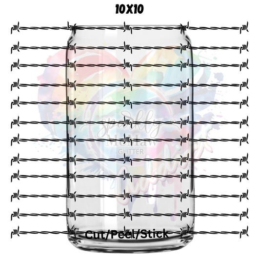 Barb Wire  UV DTF  Sheet 10x10