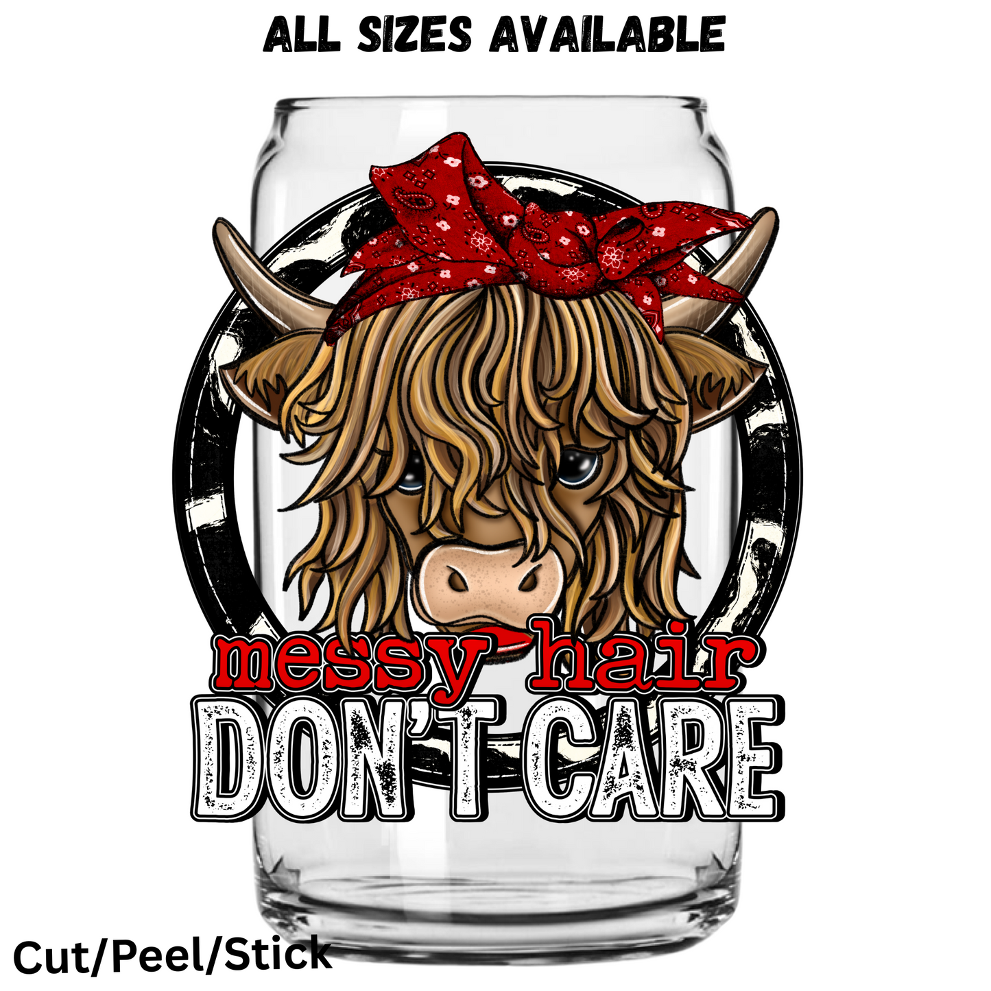 Messy Hair 5 UV DTF Decal